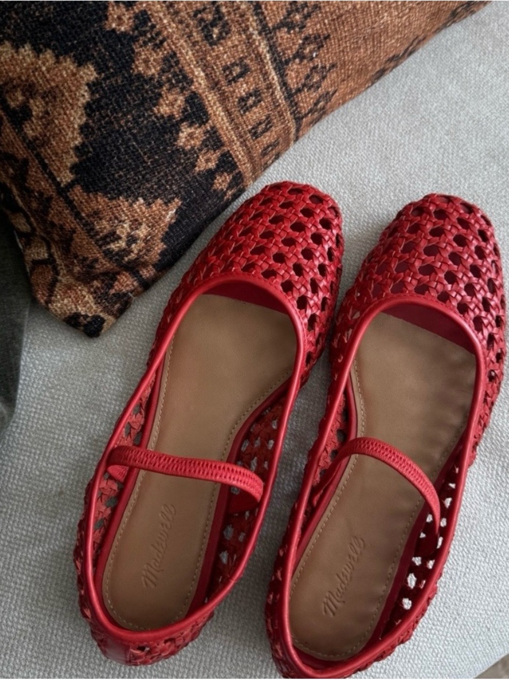 New! Madewell Greta Red Ballet Flats